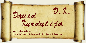David Kurdulija vizit kartica